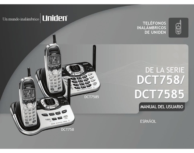Uniden DCT758-3 - DCT Cordless Phone Manual Del Usuario Uniden DCT758-3 - DCT Cordless Phone Manual Del Usuario