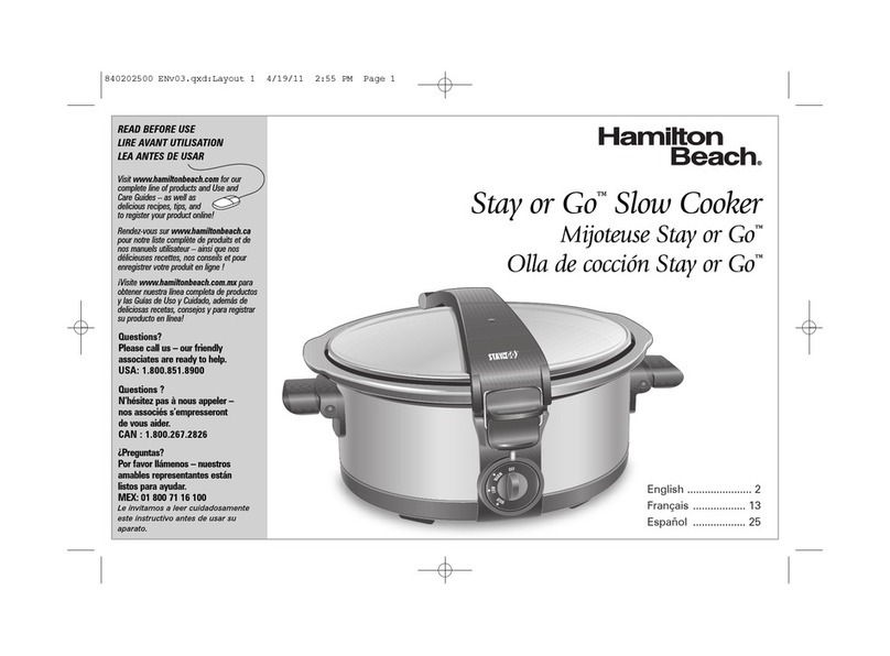 Hamilton Beach 33471 use & care