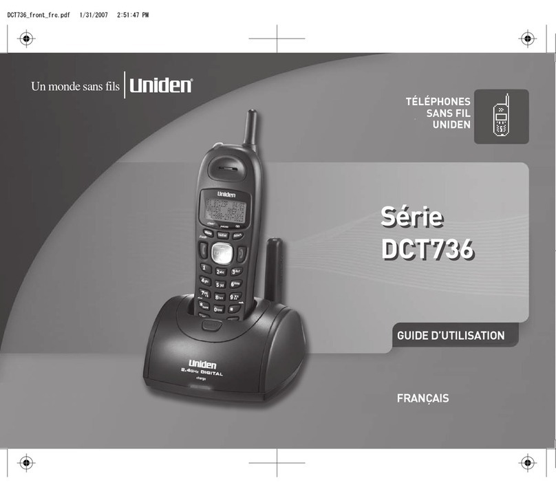 Uniden DCT736 Series Guide d'utilisation