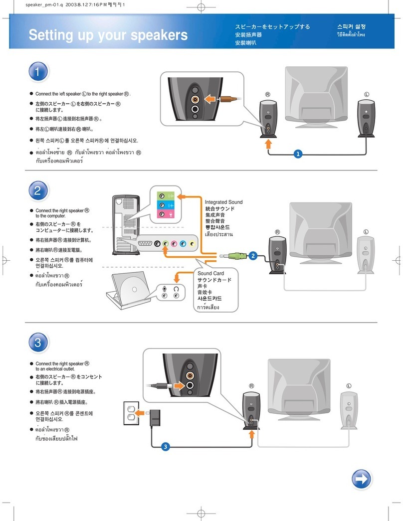 Dell A215 - PC Multimedia Speakers Setup guide