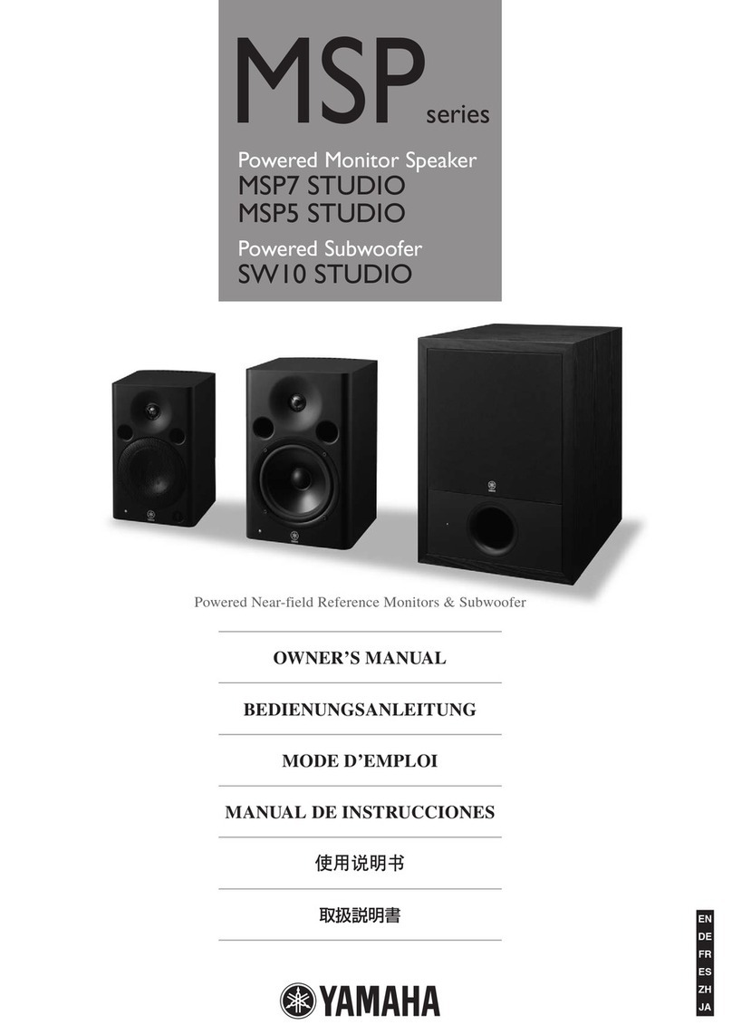 Yamaha MSP7Studio User manual Yamaha MSP7Studio User manual