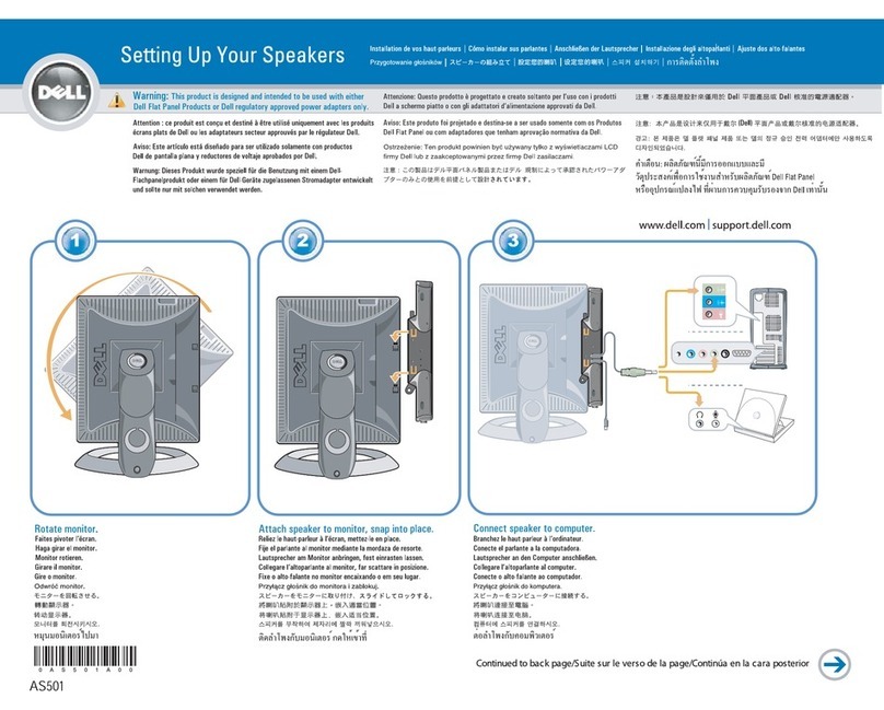 Dell AS501 - Sound Bar PC Multimedia Speakers Setup guide