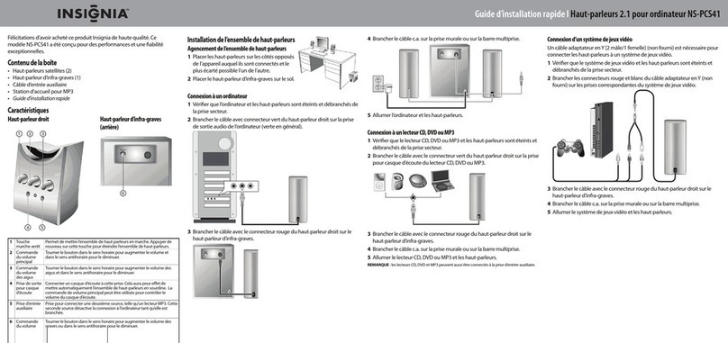 Insignia NS-PCS41 Quick setup guide