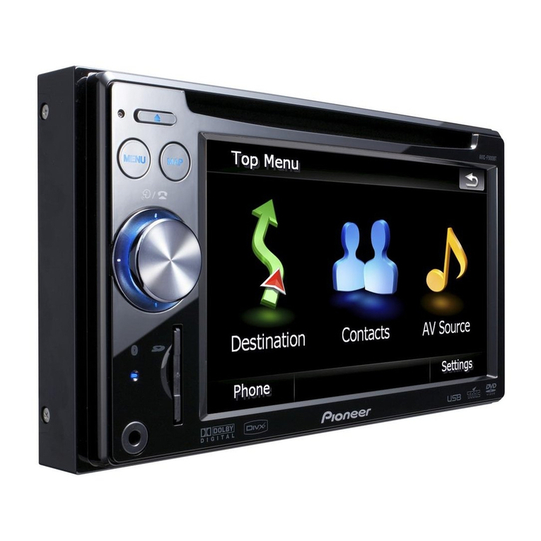 Pioneer F900BT - AVIC - Navigation System User manual