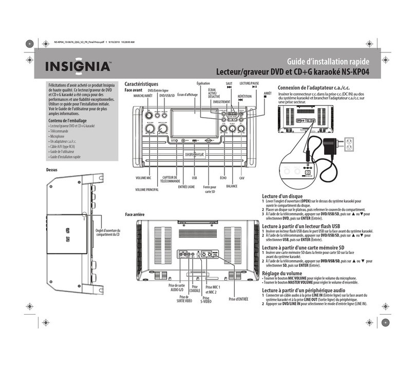 Insignia NS-KP04 Installation and operation manual