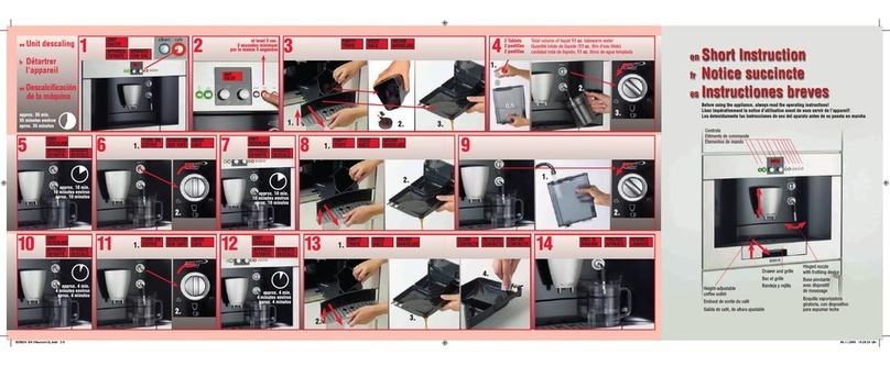 Bosch TKN68E75UC - Benvenuto Coffee System Manual