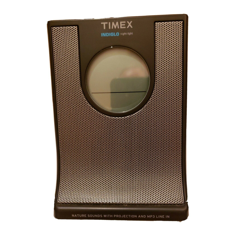 Timex T436B - Clock Radio With Time Projector User manual