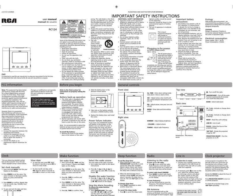 RCA RC124 User manual