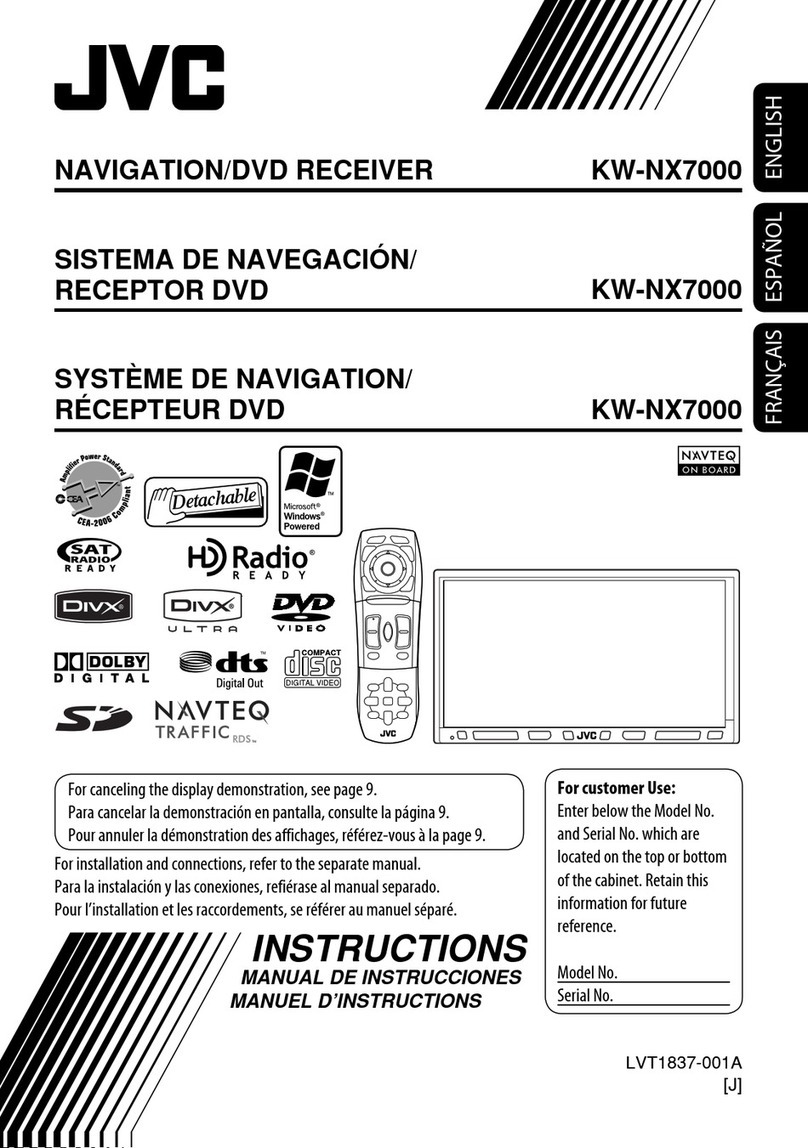JVC KW-NX7000BT - Navigation System With DVD... User manual