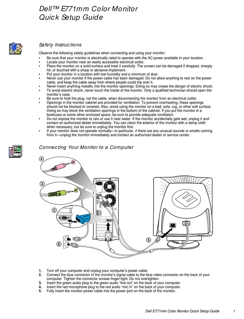Dell E771p - 17" CRT Display User manual