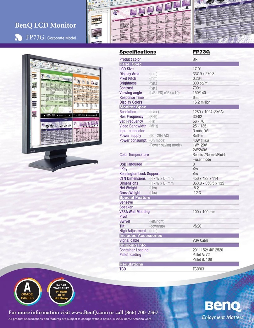 BenQ FP73G User manual BenQ FP73G User manual