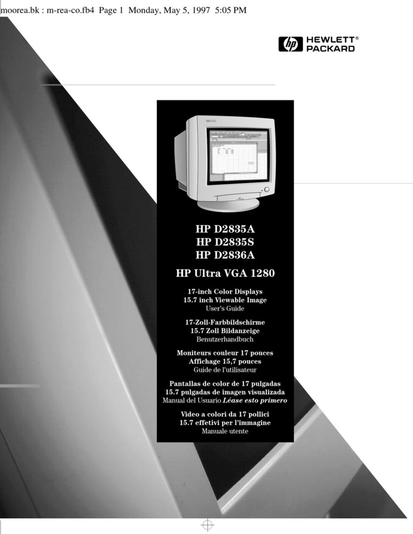 HP 1280 - Ultra VGA - 17" CRT Display User manual