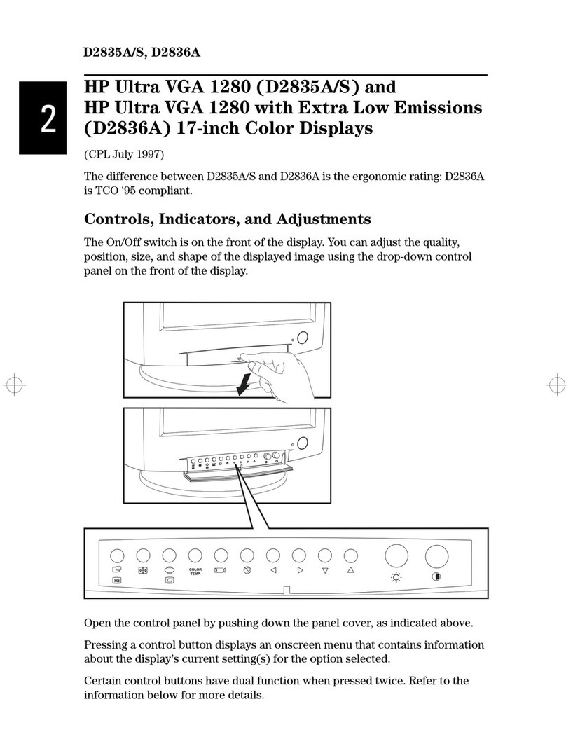 HP 1280 - Ultra VGA - 17" CRT Display User manual