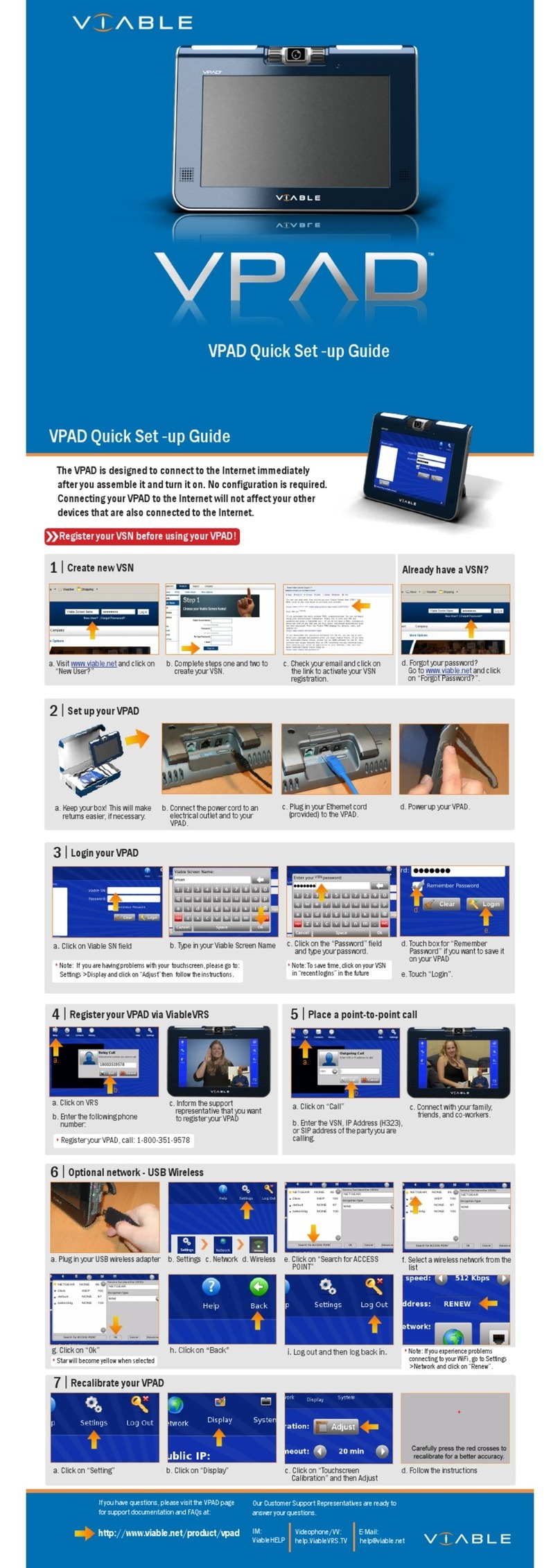 Viable VPAD WIRELESS KB - VIEWPAD 1000 WIRELESS... Quick setup guide