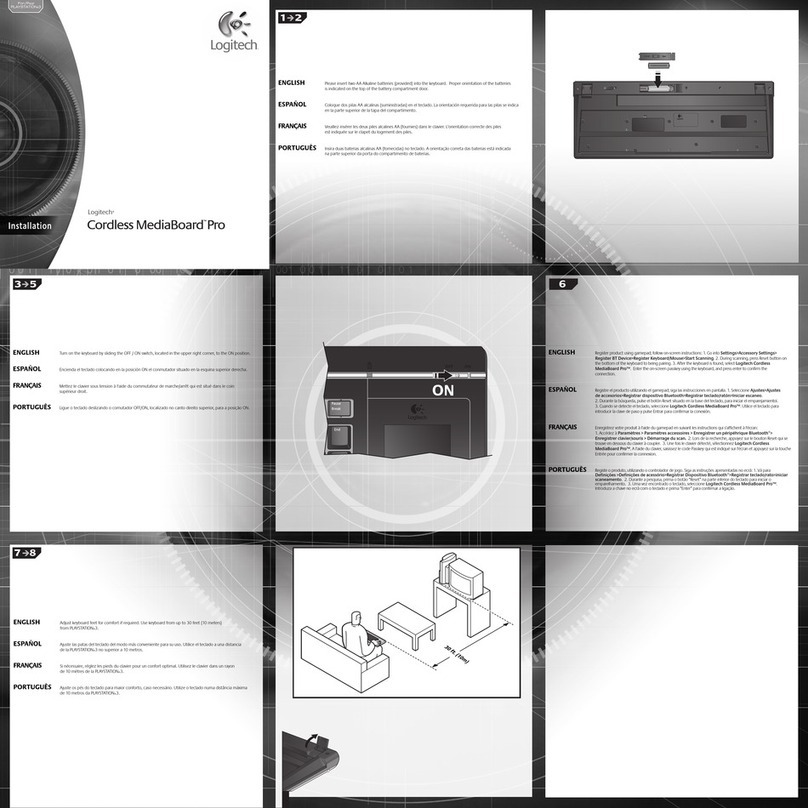 Logitech 968011-0403 - Cordless MediaBoard Pro Wireless... User manual