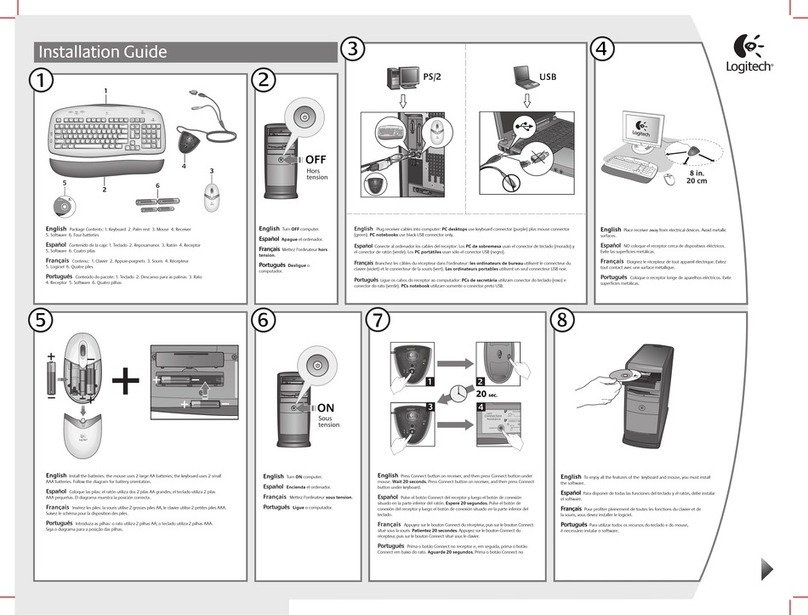 Logitech Ex100 - Wireless USB Keyboard installation guide