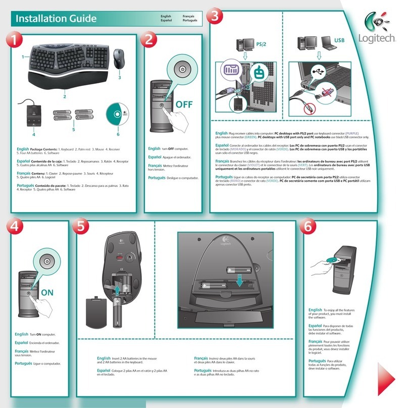 Logitech 967692-0403 - Cordless Desktop Comfort Laser Wireless... installation guide