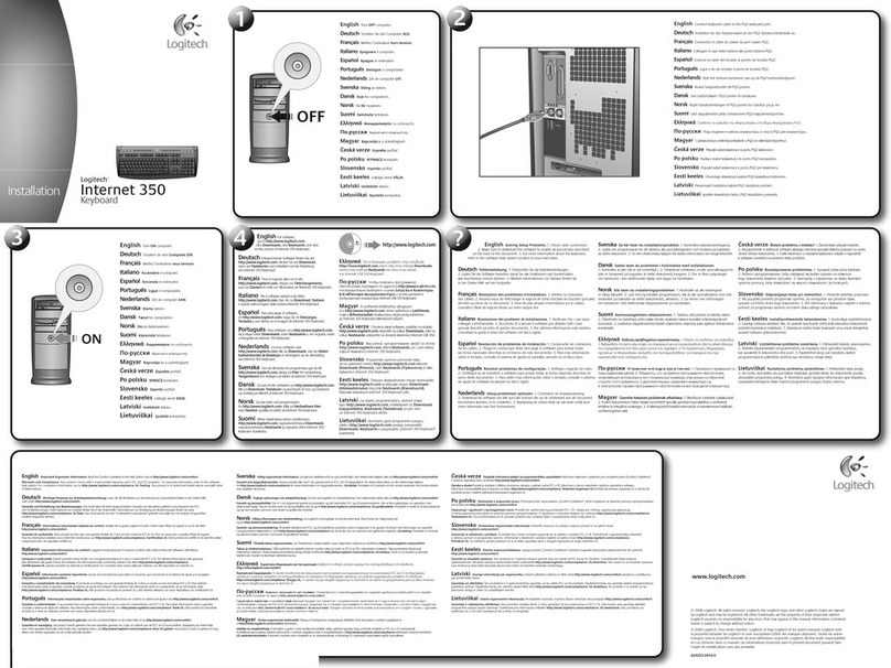 Logitech 967740-0120 - Internet 350 Wired Keyboard Manual