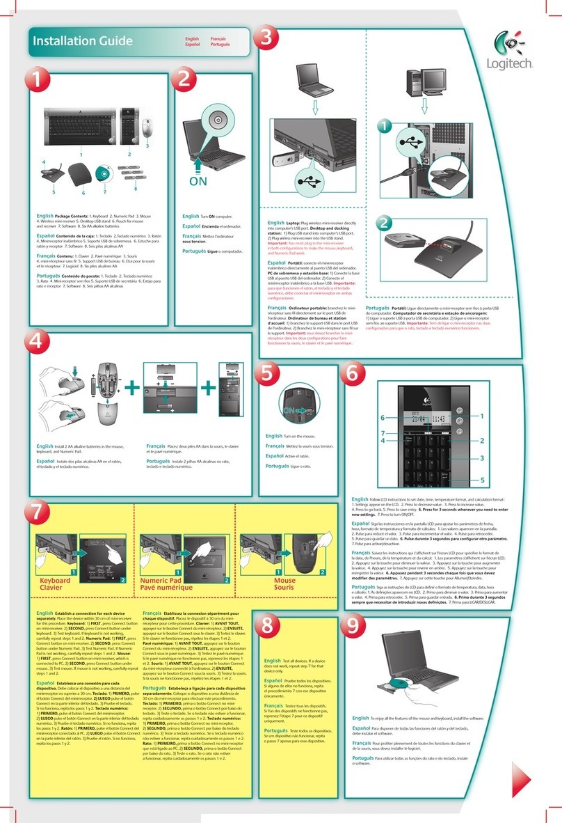 Logitech 9674280403 - diNovo Cordless Desktop Wireless... User manual
