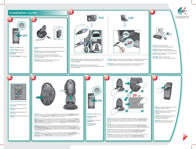 Logitech 967513-0403 - Cordless Desktop MX 3100 Wireless... User manual
