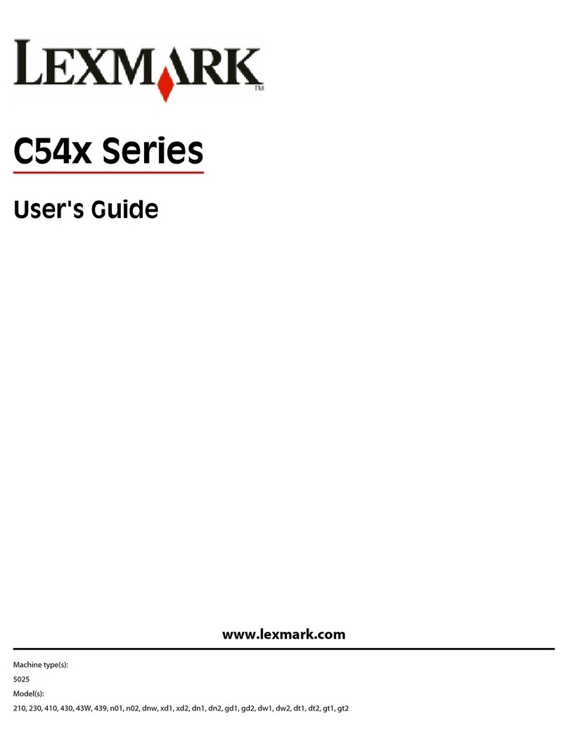 Lexmark C544DTN - Color Laser Printer 25/25 Ppm Duplex Networkfront... User manual Lexmark C544DTN - Color Laser Printer 25/25 Ppm Duplex Networkfront... User manual