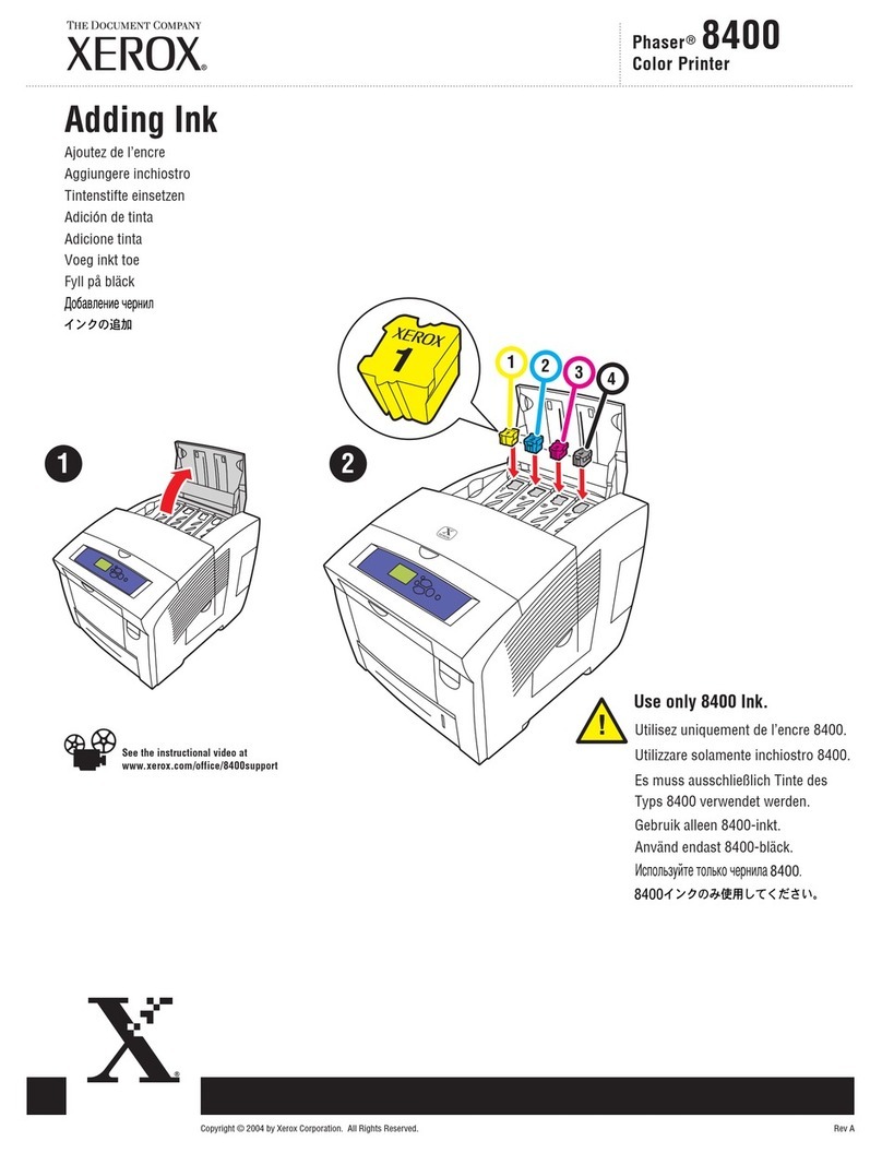 Xerox 8400N - Phaser Color Solid Ink Printer User manual