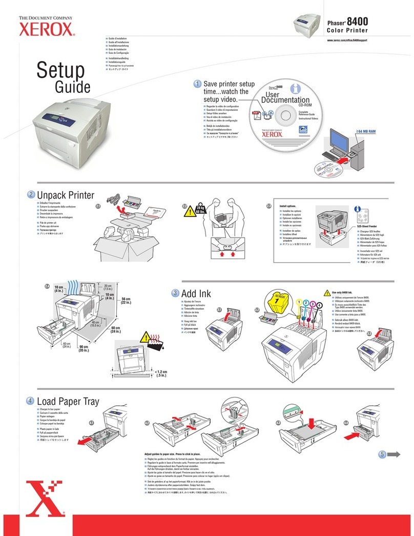 Xerox 8400N - Phaser Color Solid Ink Printer User manual