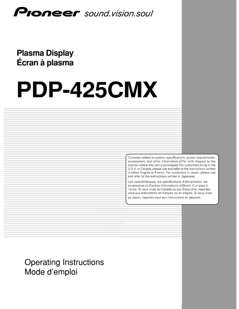 Pioneer Pure Vision PDP-425CMX User manual