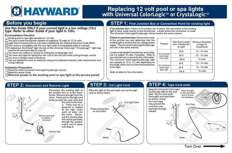 Hayward Universal ColorLogic Replacement guide