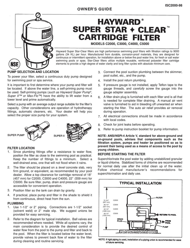 Hayward Super Star Clear C2000 owner's guide