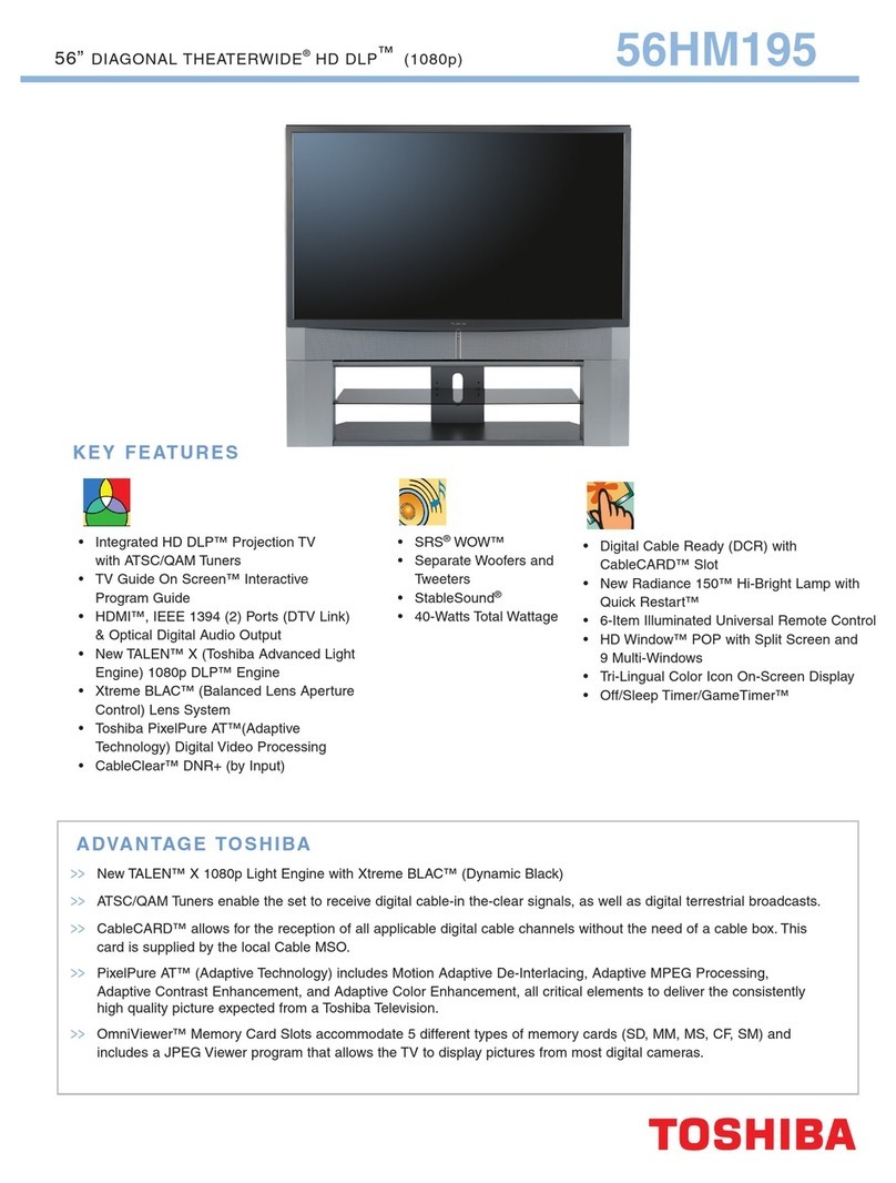 Toshiba TheaterWide 56HM195 User manual