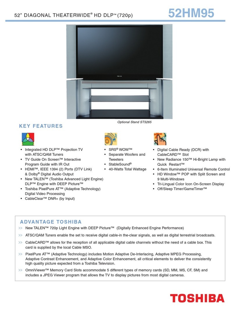 Toshiba TheaterWide 52HM95 User manual