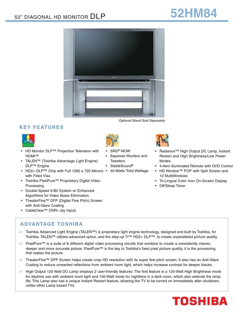 Toshiba TheaterWide 52HM84 User manual