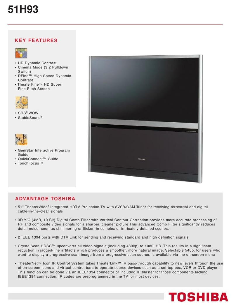 Toshiba TheaterWide 51H93 User manual