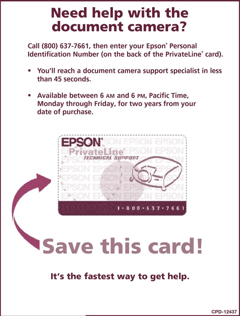 Epson ELPDC02 High Resolution Document Imager - High Resolution Document... manual
