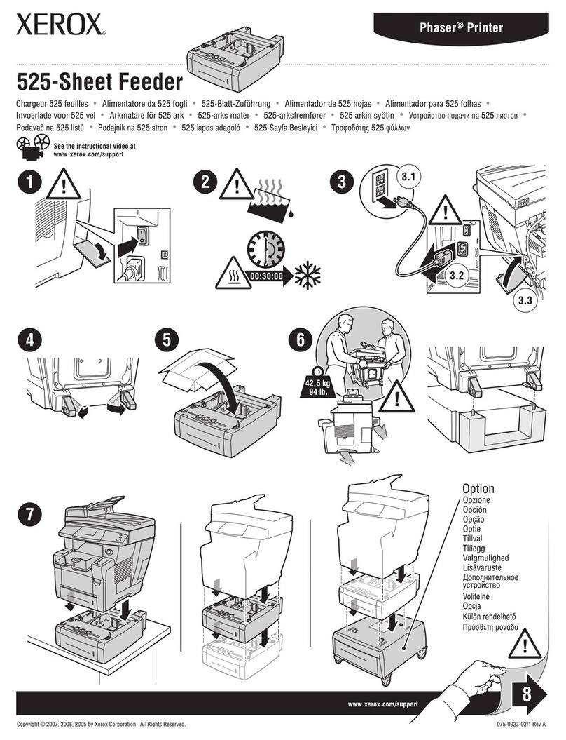 Xerox 8560DN - Phaser Color Solid Ink Printer User manual Xerox 8560DN - Phaser Color Solid Ink Printer User manual