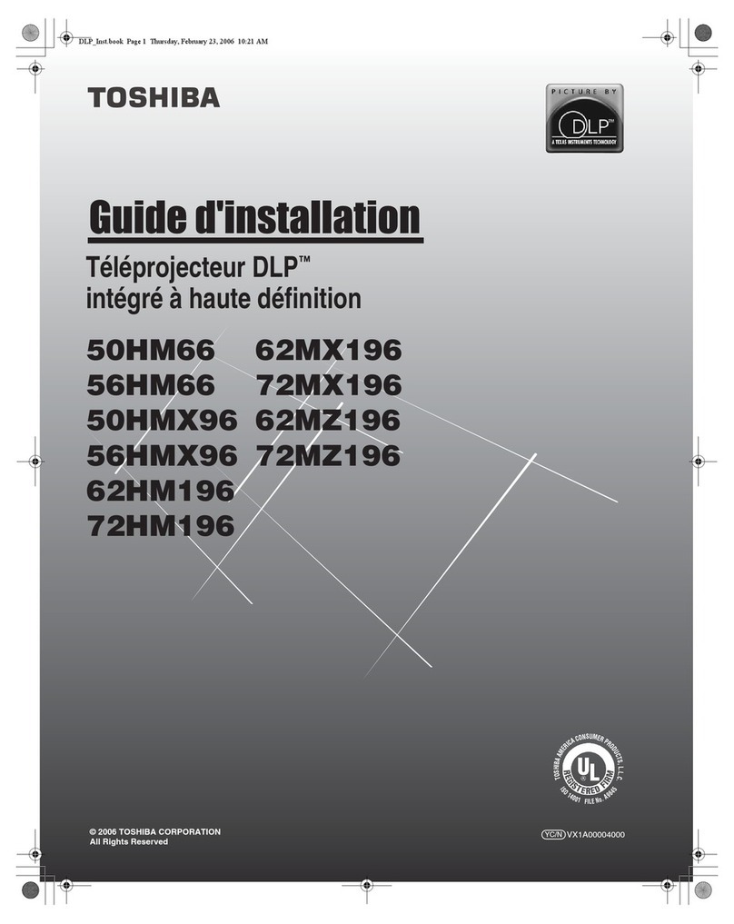 Toshiba TheaterWide 50HM66 Guide d'installation