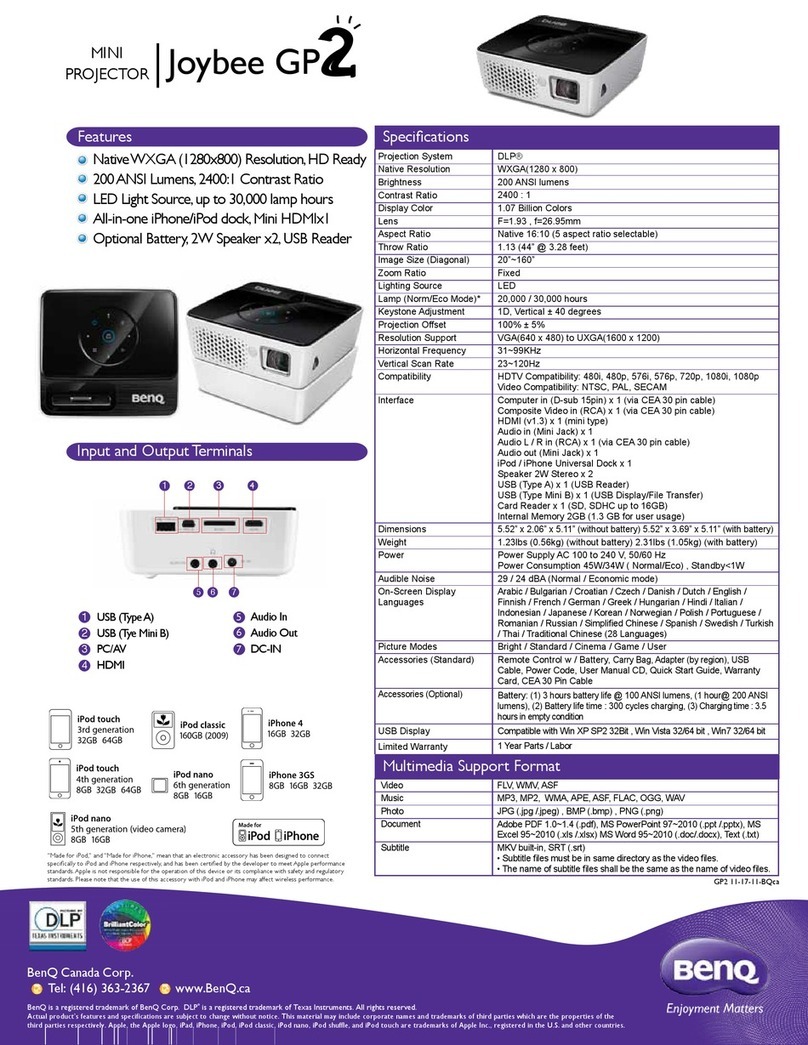 BenQ Joybee GP2 User manual