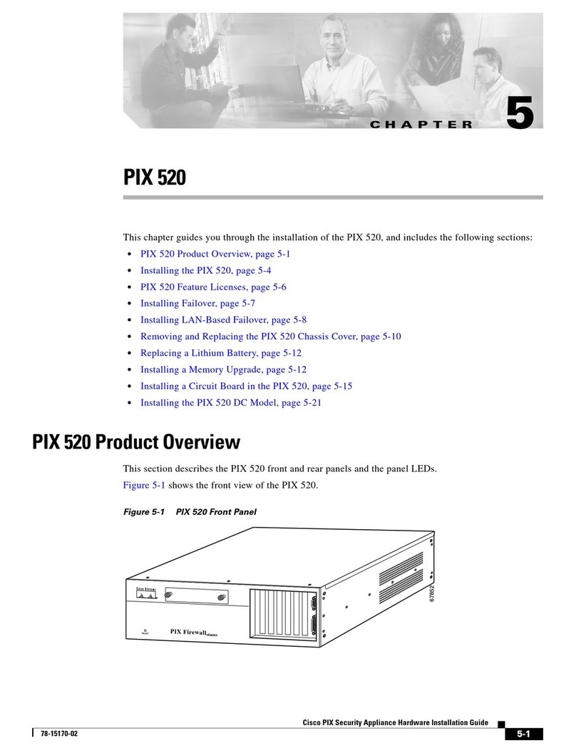Cisco PIX 520 - PIX Firewall 520 User manual Cisco PIX 520 - PIX Firewall 520 User manual