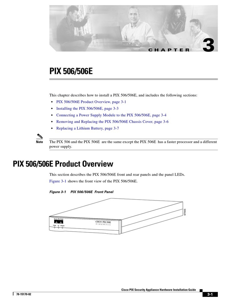 Cisco PIX 506E - Security Appliance User manual
