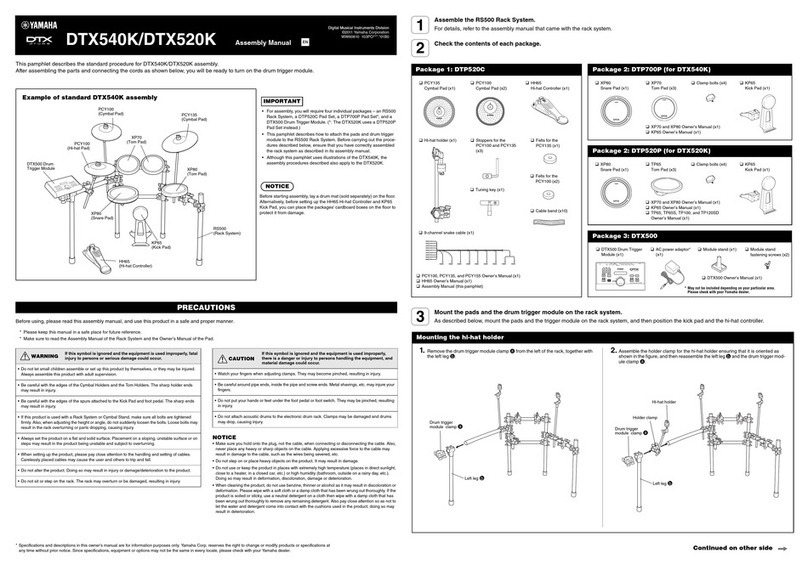 Yamaha DTX520K User manual