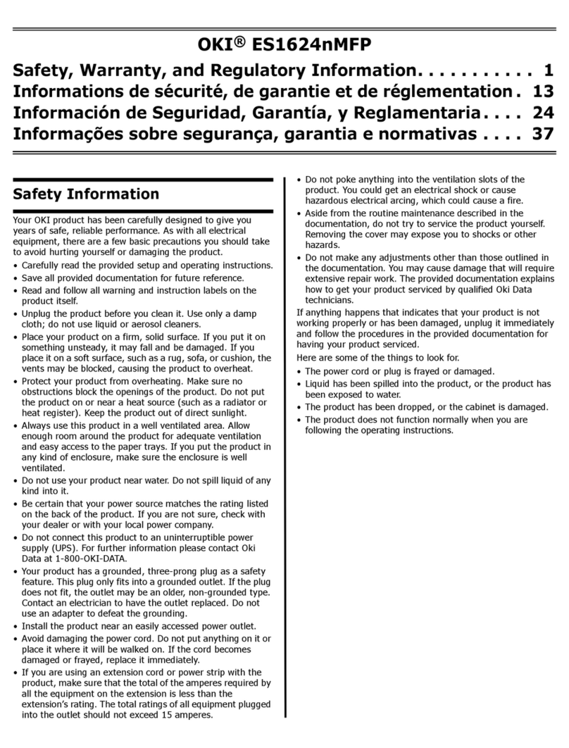 Oki ES 1624n MFP Original instructions
