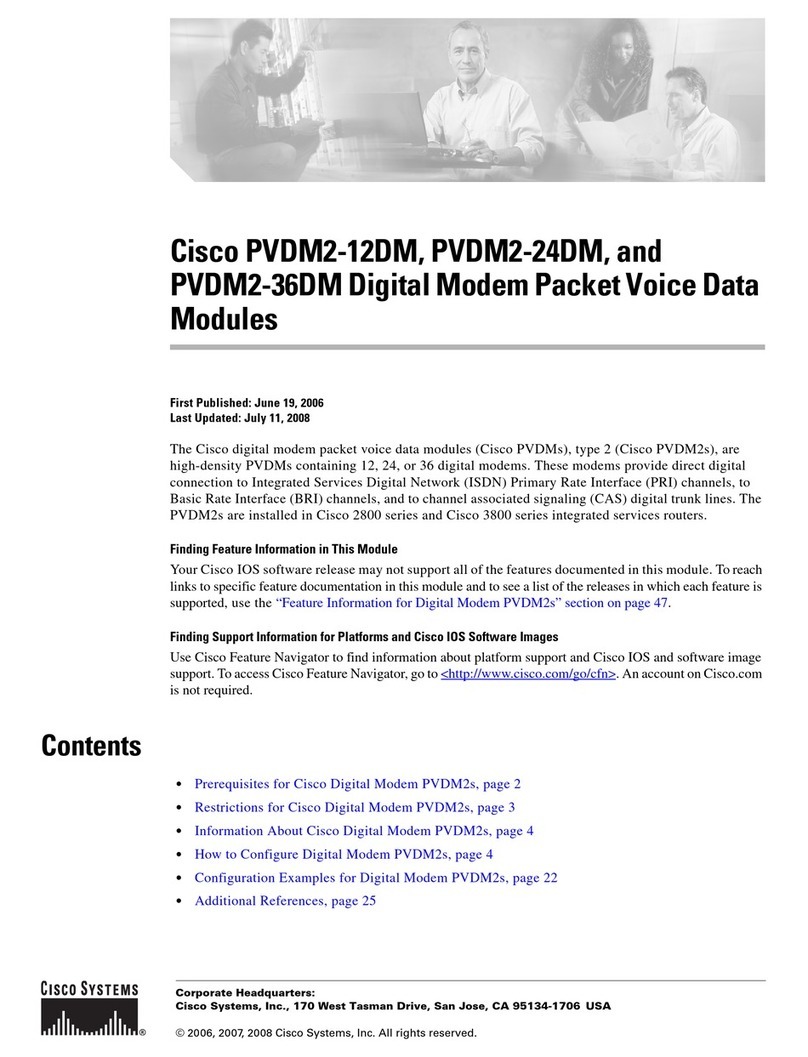 Cisco PVDM2 24DM - Digital Modem Module User manual Cisco PVDM2 24DM - Digital Modem Module User manual