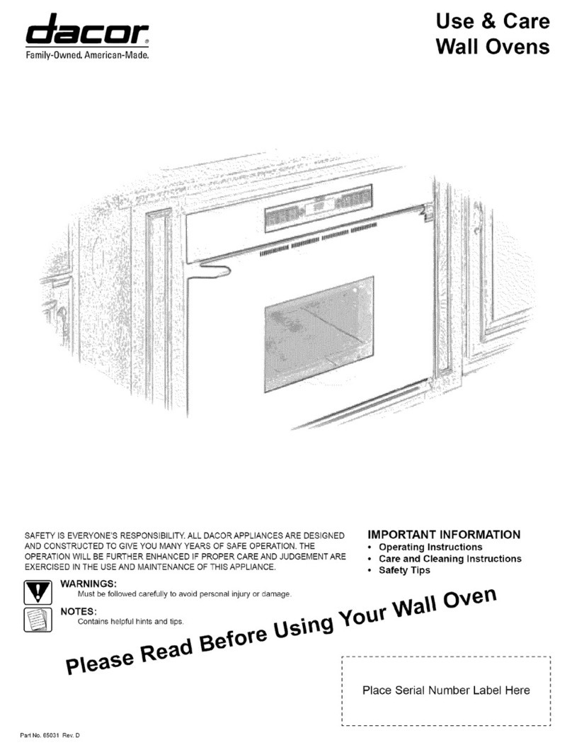 Dacor MCS130S Installation instructions