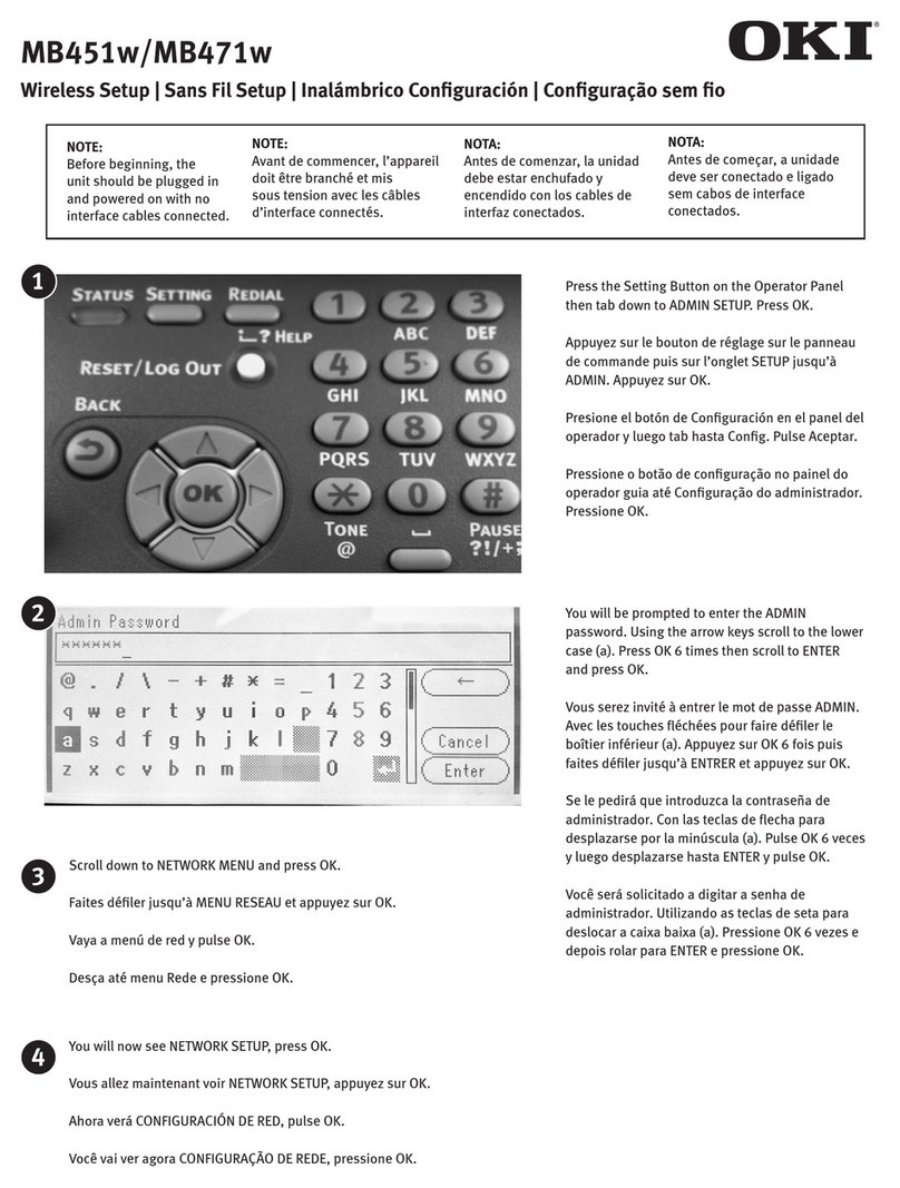 Oki MB451wMFP Wireless setup guide