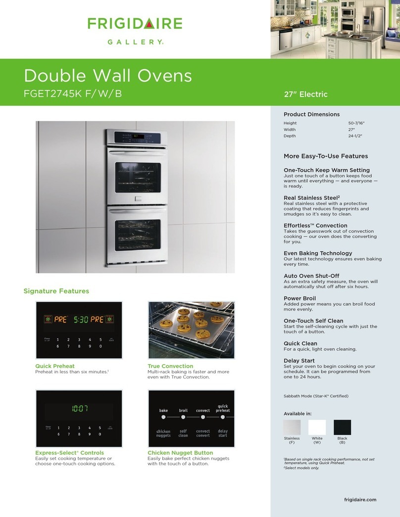 Frigidaire FGET2745KB - Gallery 27" Double Electric Wall... Product specifications Frigidaire FGET2745KB - Gallery 27" Double Electric Wall... Product specifications