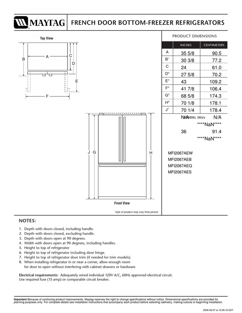 Maytag MFI2067AEQ - 20.0 cu. Ft User guide