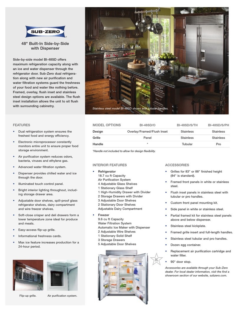 Sub-Zero BI-48SD User manual Sub-Zero BI-48SD User manual