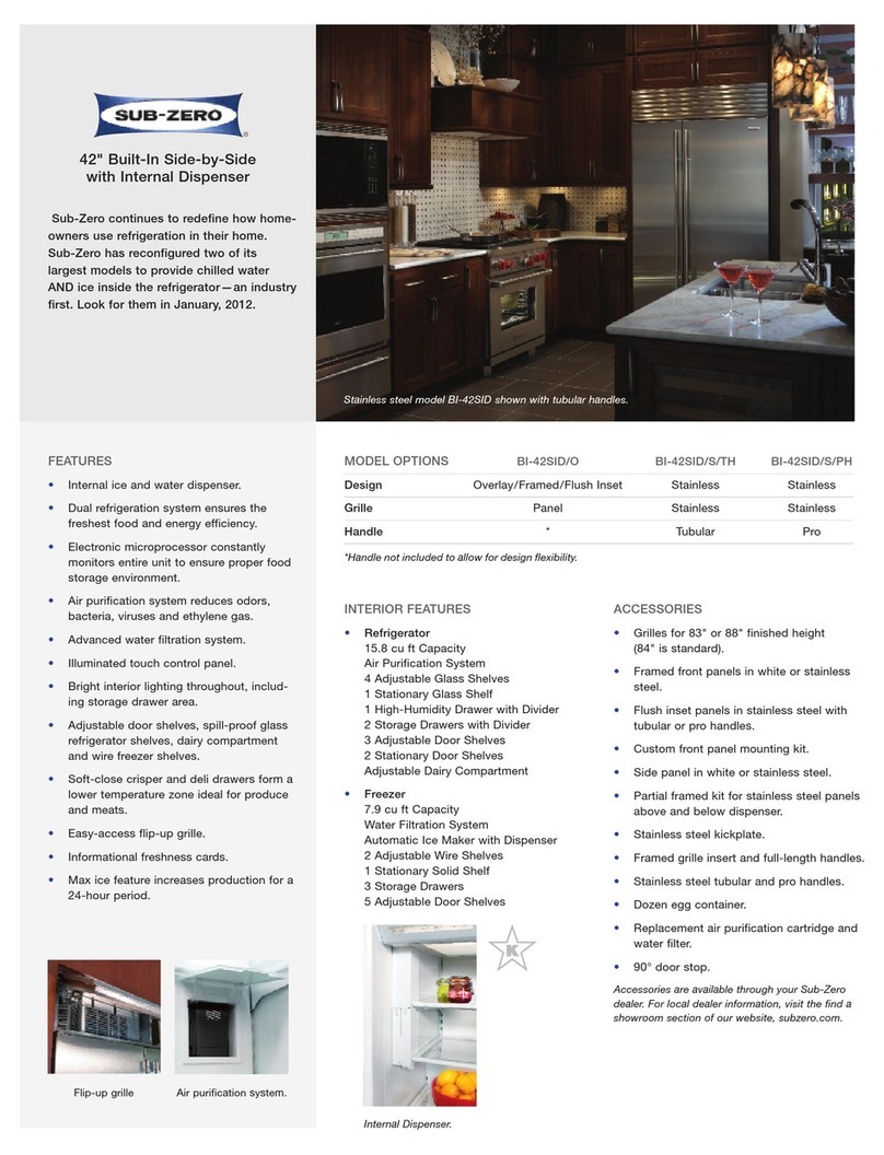 Sub-Zero BI-42SID User manual