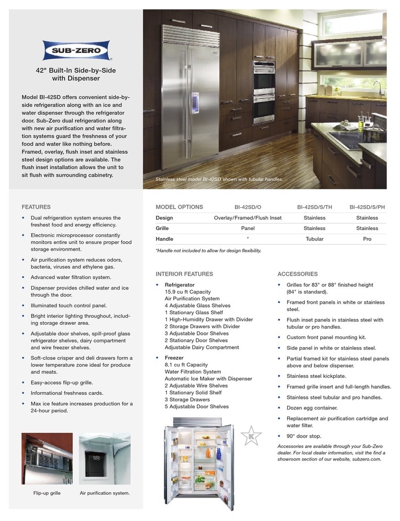 Sub-Zero BI-42SD User manual